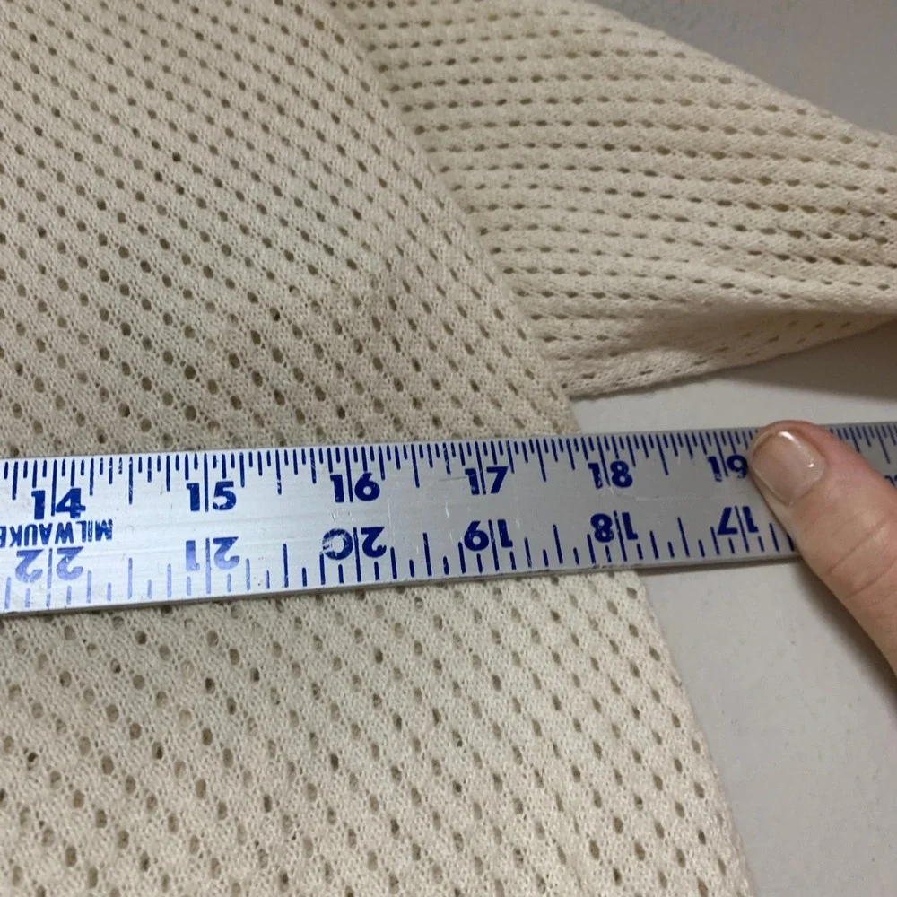 American Eagle Cardigan Women Small Cream Excellent Pointelle Sharkbite 12637